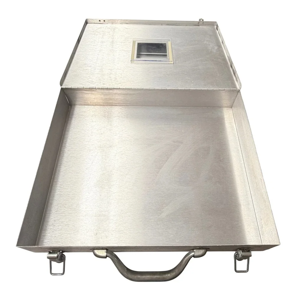 Pina Zangaro Aluminum Portfolio Presentation Case w/ Window Silver Industrial